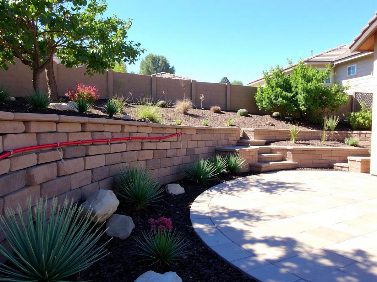 Paver patio and retaining wall hardscape project in Southern California